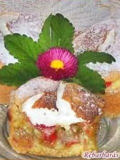 Rebarbarás-túrós kosárka recept fotója
