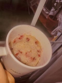 Una foto de Mug cake de fresas