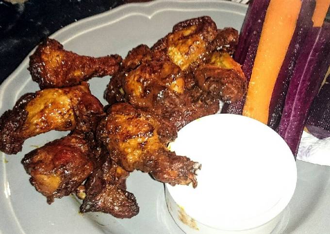 sticky bbq hot wings