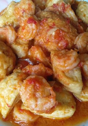 Foto resep Udang Tahu Telur Balado