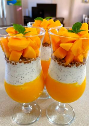 A picture of Manggo chia puding.