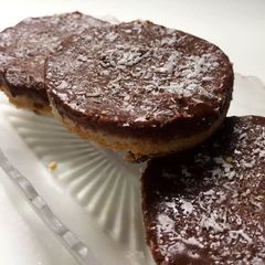 Chocolate coconut cookies A picture of Chocolate coconut cookies.