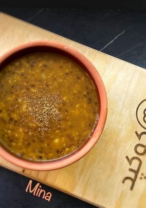 عکسی از دستور عدسی با بلغور گندم