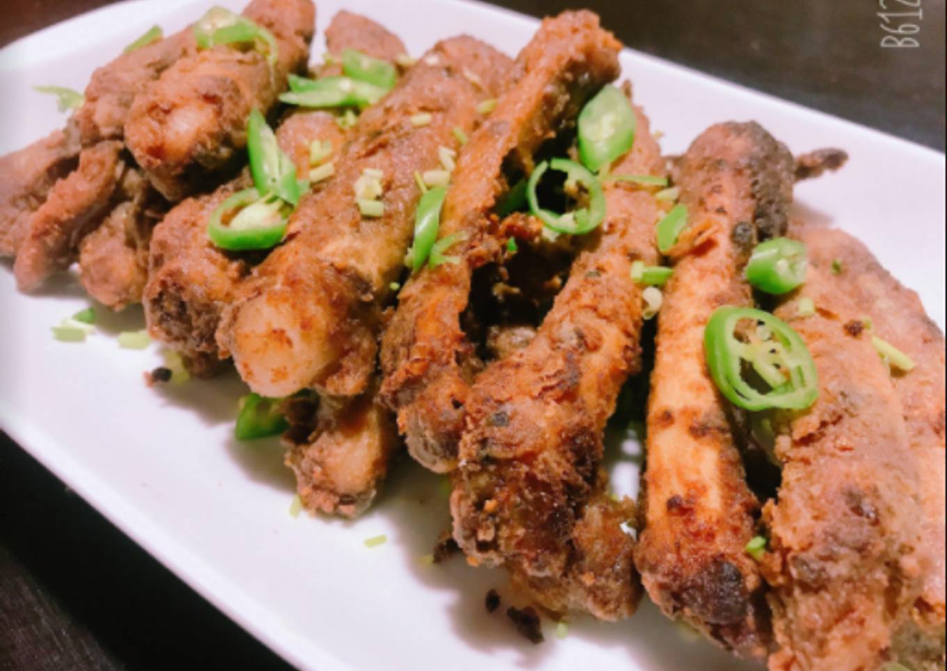 Crispy fried pork ribs