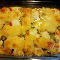A picture of Potato sausage casserole.
