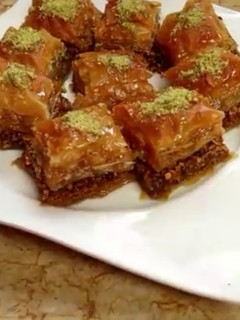 صورة لوصفة بقلاوة تركية