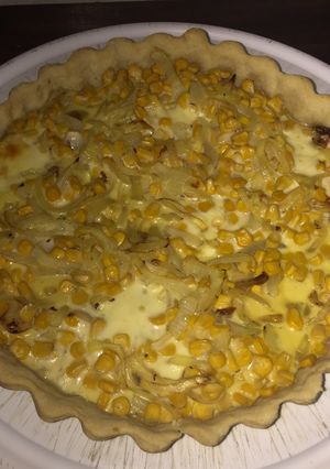 Una foto de Tarta de Choclo, Cebolla y queso