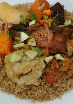Une photo de Tchep au poulet ou poisson