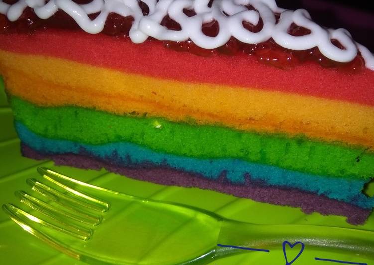 97. Rainbow Cake Kukus ala NCC