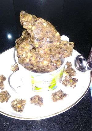 A picture of Paleo coffee energy bites.
