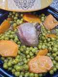 Tajine de petits pois à la viande