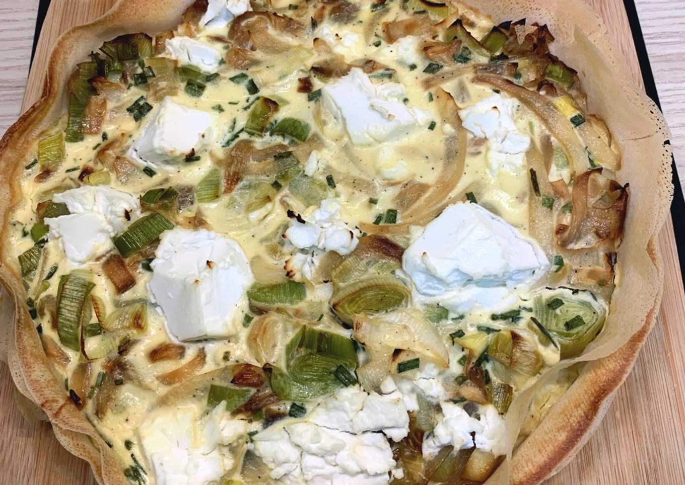 Tarte en feuilles de brick Poireaux Chèvre frais