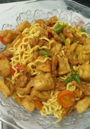 Foto resep Oseng mie tahu tempe wortel buncis