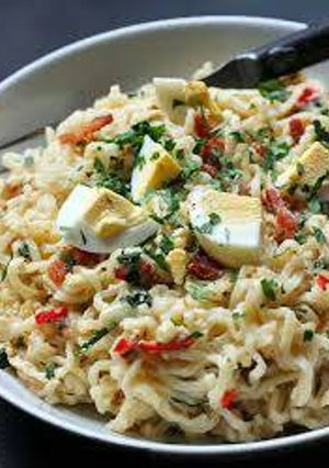 A picture of Scrambled egg noodles.