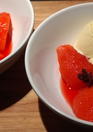A picture of Poached Quinces.