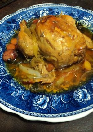 Una foto de Pollo de la huerta de las correa