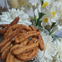 A picture of Savory crispy potato churros.