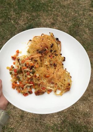 Una foto de Fideos Gratinados con verduras