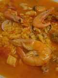 Guiso de arroz y pescado