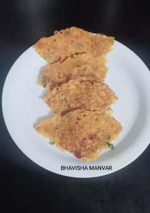 A picture of Barley flour chilla.