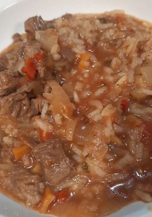 Una foto de Cocinando con Carne en Cubos