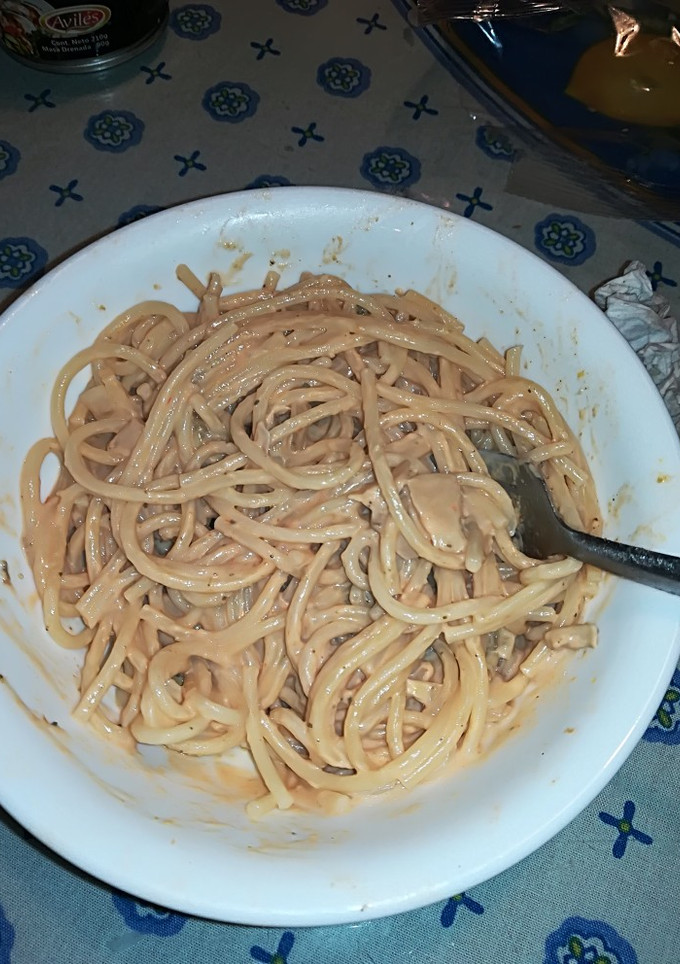 Una foto de Spaghetti con almejas