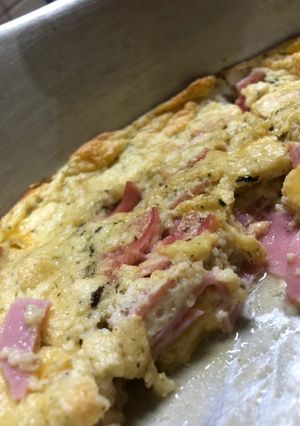 Una foto de Soufflé de jamón y queso
