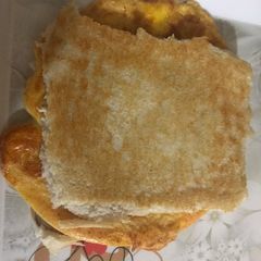 A picture of Bread egg cheez sandwich #ramadan.
