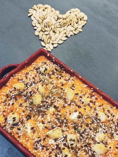 Une photo de Gratin de butternut au chèvre
