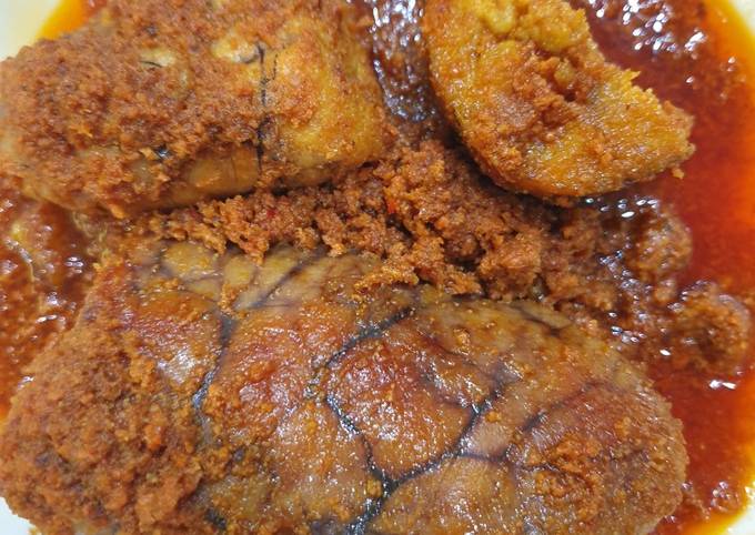 Rendang telur ikan patin ala dapoer madam