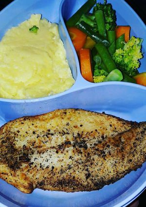 Foto resep Mashed Potato with Ikan Dori