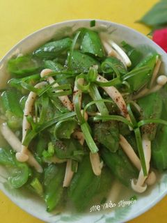 Hình của món Mướp Khía Xào (Chay).