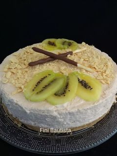 Una foto de Tarta mousse de kiwi