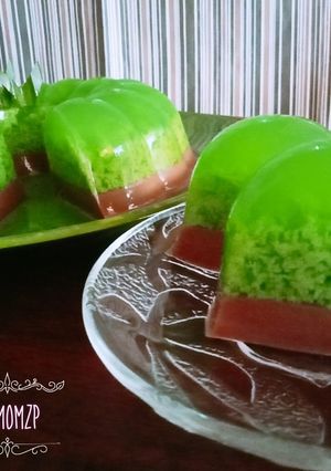 Foto resep Puding lumut pandan coklat