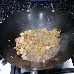 A picture of Salmon stir fry.