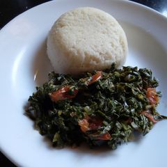 A picture of Sukuma wiki& Ugali#localfoodcontest_Kisumu.