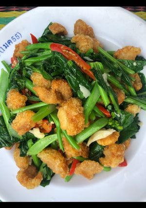 รูปของ คะน้าผัดแคบหมู Keto