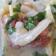 Ceviche de salmón y manzana