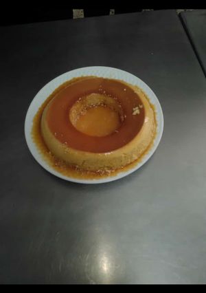 Una foto de Flan de leche