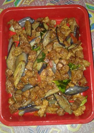 Foto resep Tempe terong sambal saus tiram