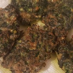 Spinach patties A picture of Spinach patties.