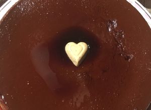 Una foto de Flan de Nutella