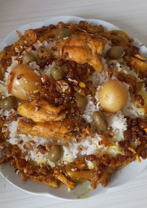 عکسی از دستور پلو بحرینی💗