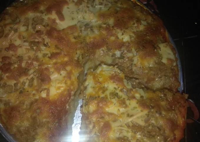 Rahasia Bikin Pizza ikan tuna empuk homemade (takaran sendok), Lezat