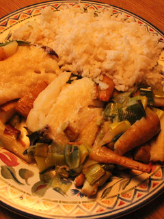 Una foto de Arroz con pescado al horno