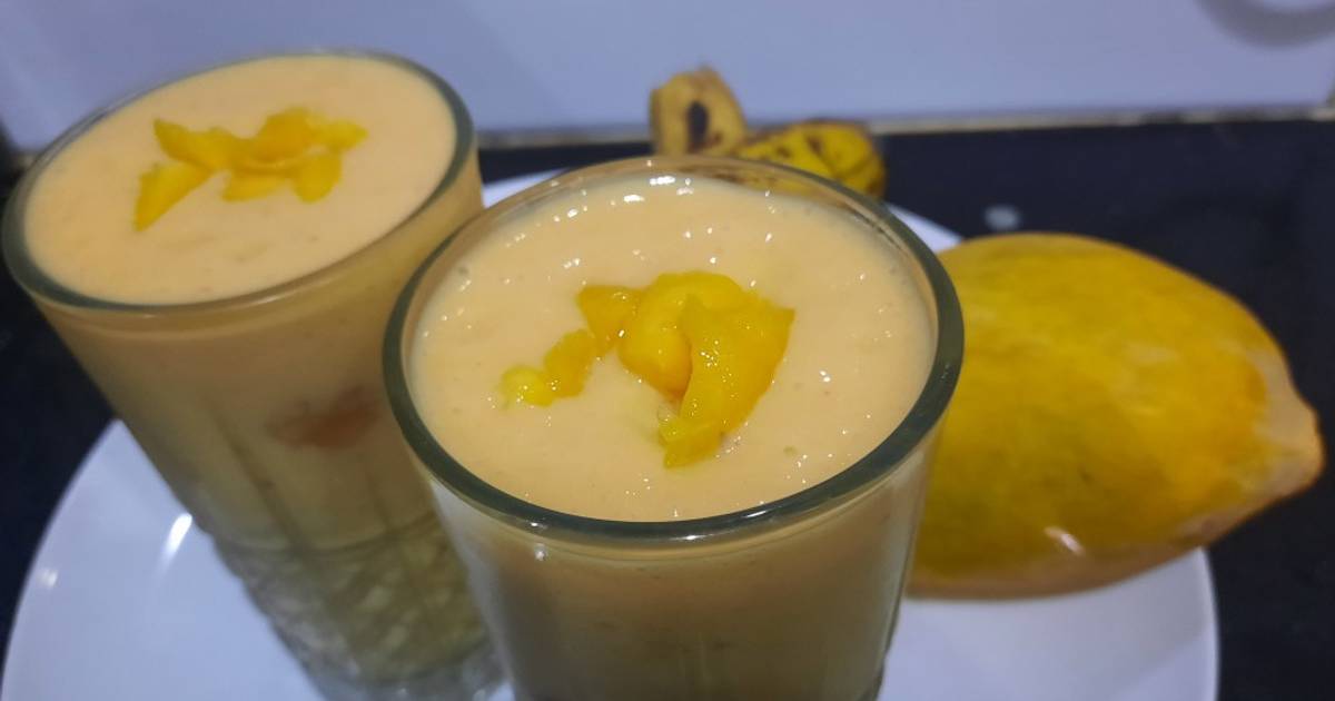 Mango banana shake Recipe by Humaira Saleem Cookpad
