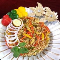 A picture of Capsicum Paneer Rice.
