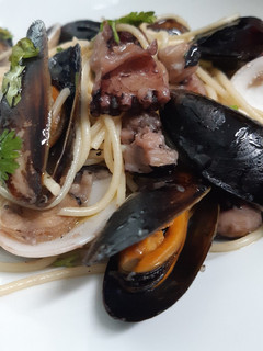 Una foto de Pasta de mariscos rápida
