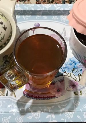 عکسی از دستور چای سبز با گل محمدی