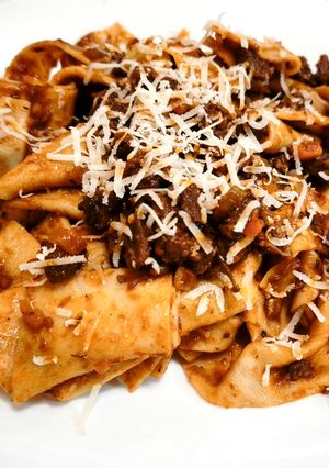 Szarvascomb pappardelle recept fotója